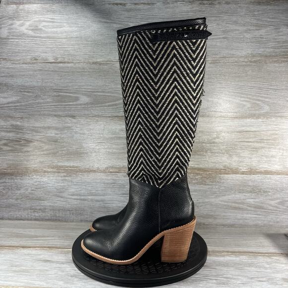 Loeffler Randall Shoes - Loeffler Randall Women’s Black White Tall Knee High Boots Size 7.5